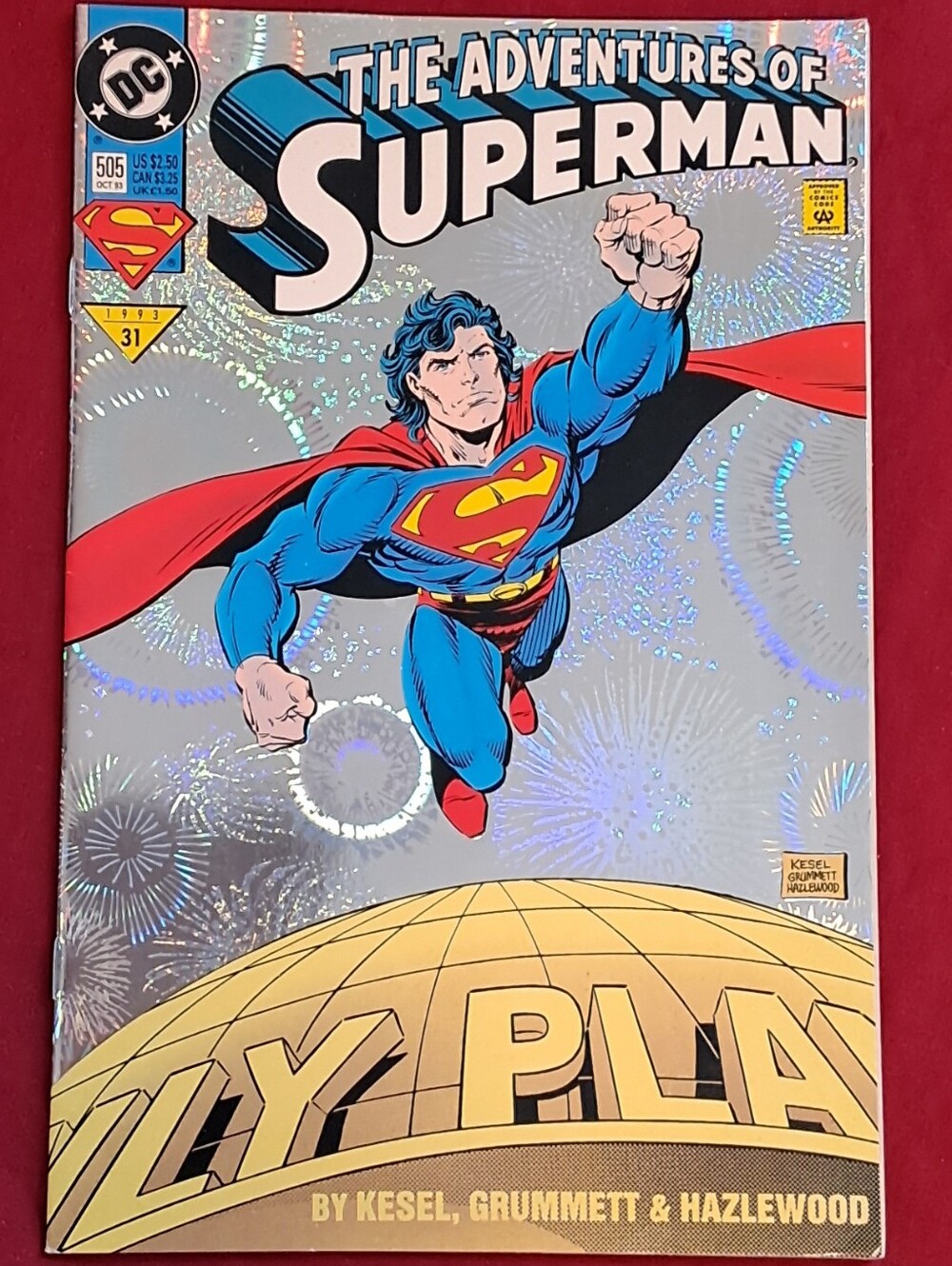 The Adventures of Superman #505 1993 Holofoil Variant Cover VF-NM